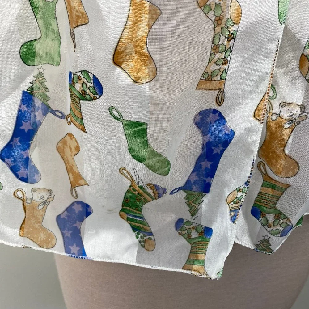 White Christmas Stocking Scarf 60